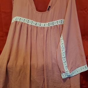 Boho Style Quarter Sleeve Blouse